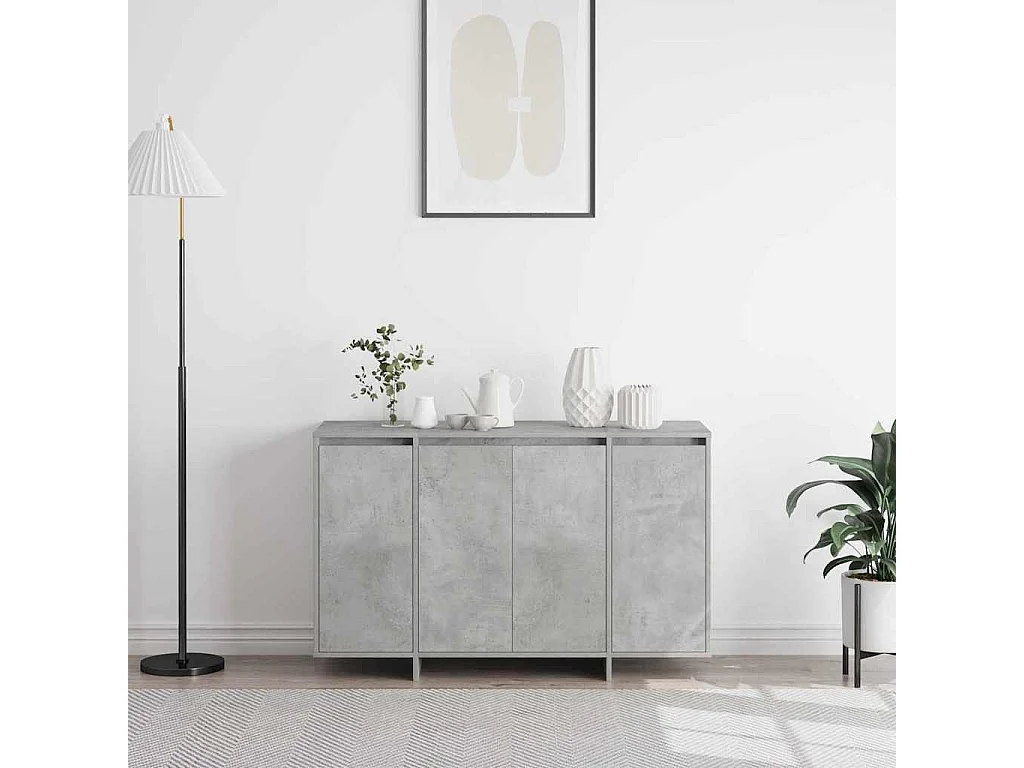 Buffet Gris béton 120 x 41 x 75 cm Bois d'ingénierie