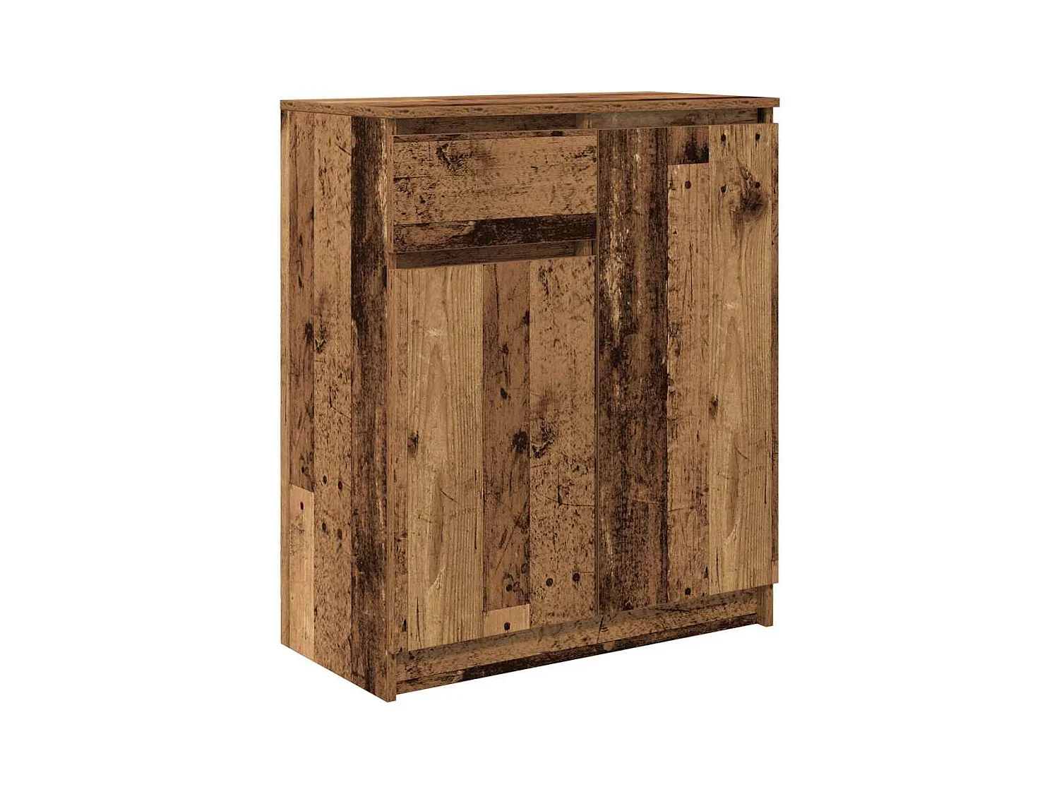 Buffet avec tiroir vieux bois 71x35x84 cm bois d'ingénierie