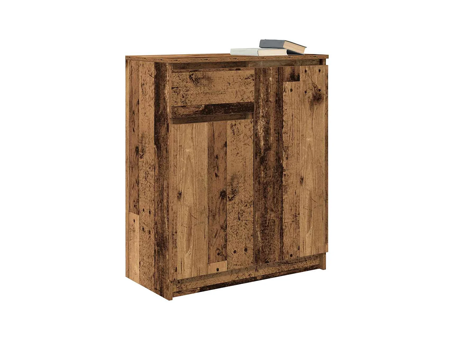 Buffet avec tiroir vieux bois 71x35x84 cm bois d'ingénierie