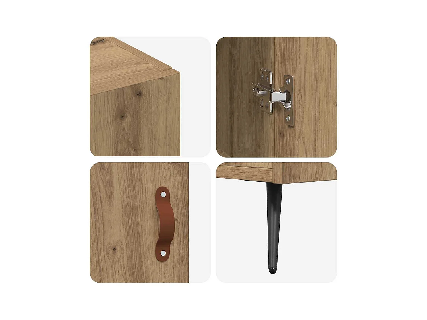 Dressoir Bruin 90 x 34 x 80 cm Bewerkt hout