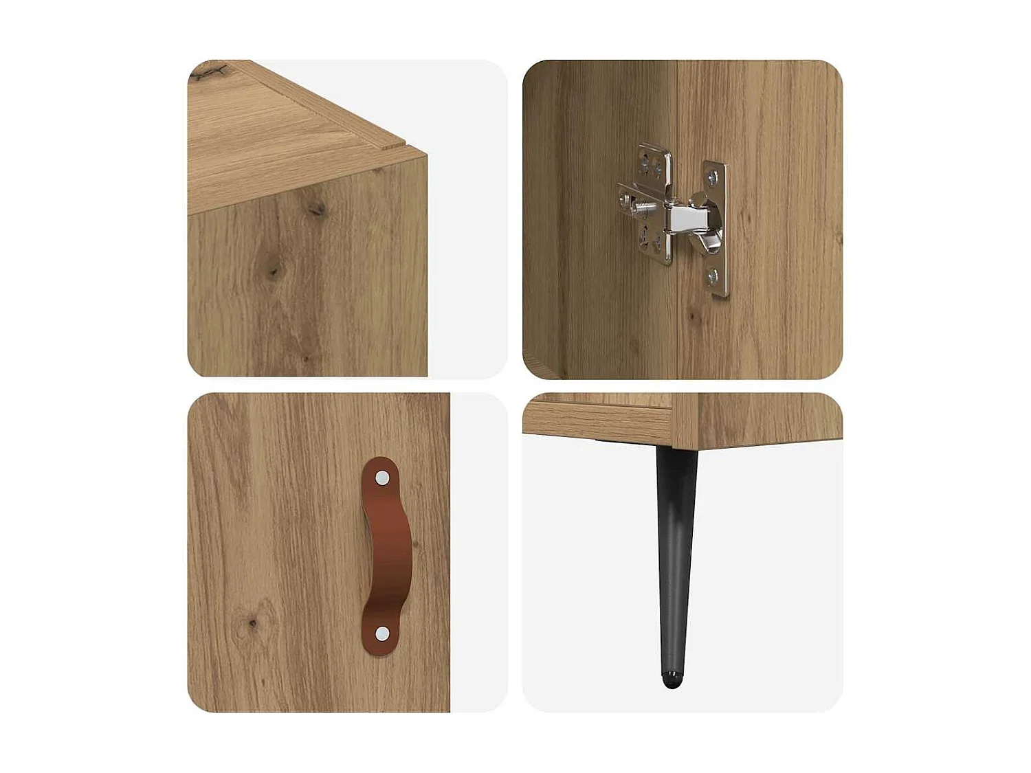 Buffet Marron 90 x 34 x 80 cm Bois d'ingénierie