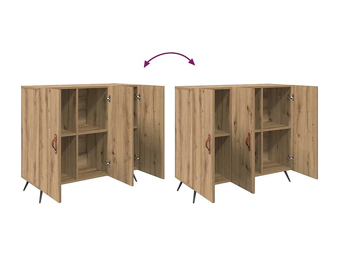 Buffet Marron 90 x 34 x 80 cm Bois d'ingénierie