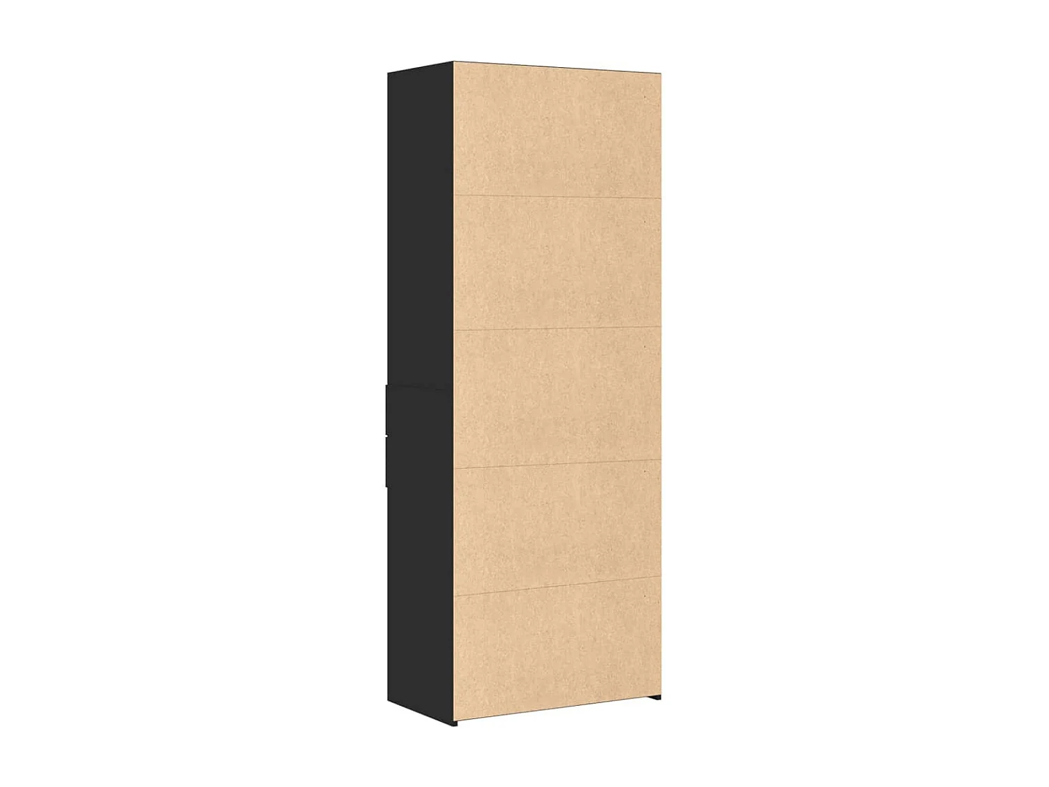 Buffet haut noir 70x42,5x185 cm bois d'ingénierie