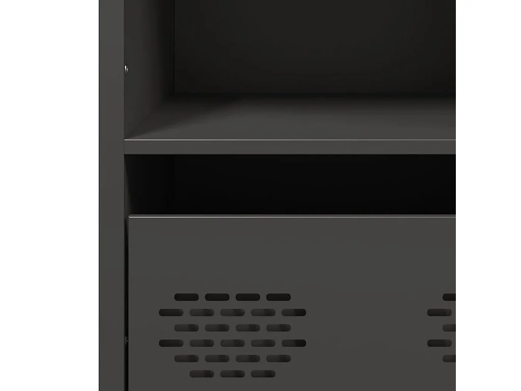 Buffet haut noir 101,5x39x103,5 cm acier