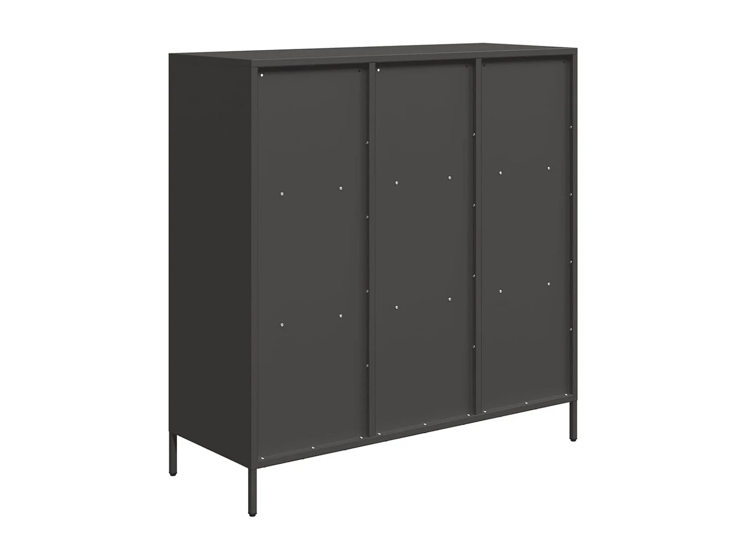 Buffet haut noir 101,5x39x103,5 cm acier