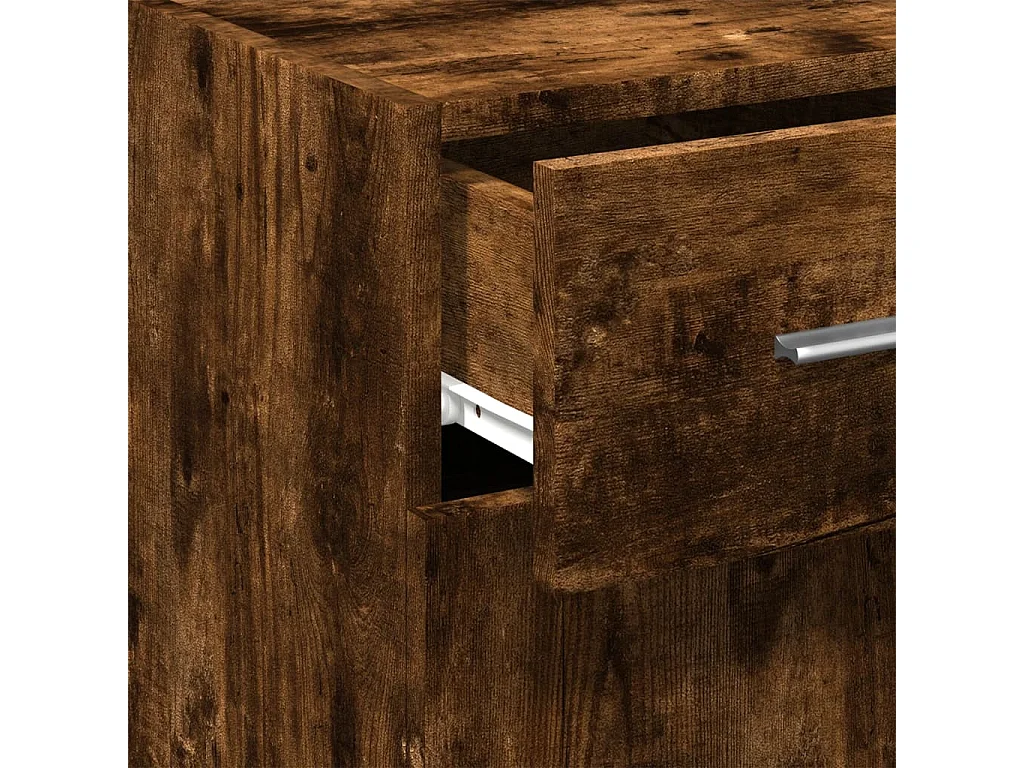 Buffet chêne fumé 30x42,5x93 cm bois d'ingénierie
