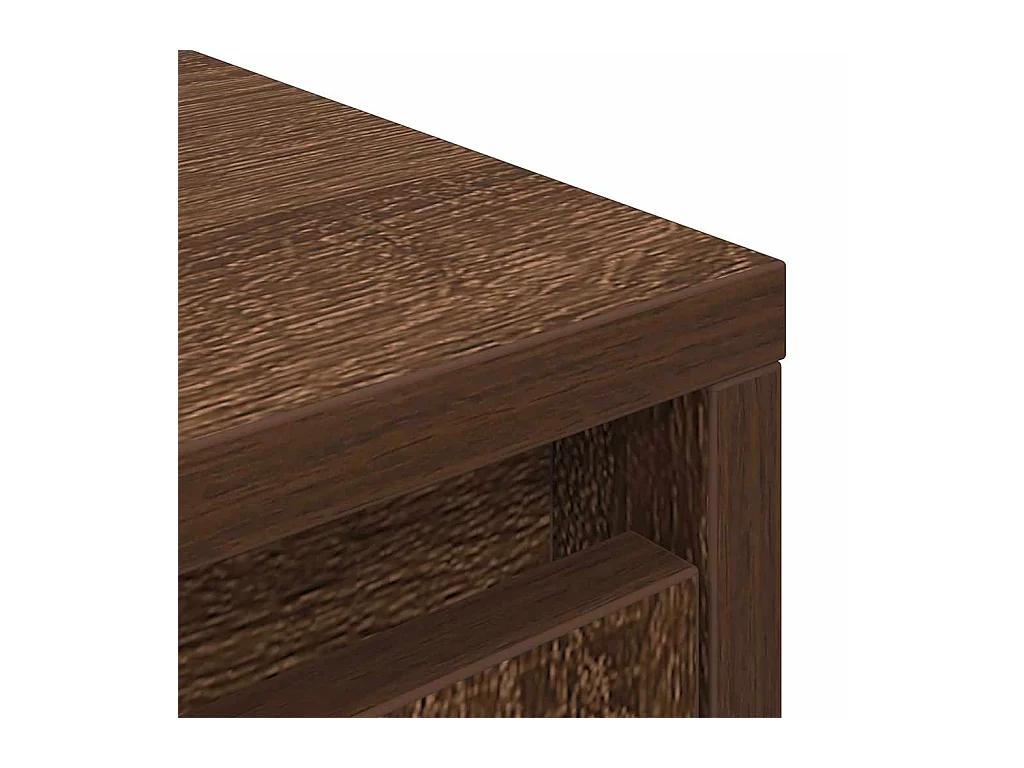 Buffet haut chêne marron 29,5x34x119,5 cm bois d'ingénierie
