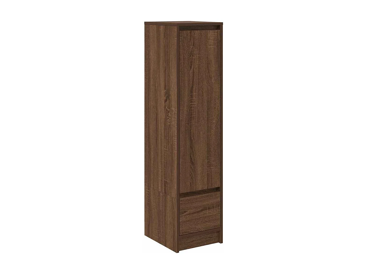 Buffet haut chêne marron 29,5x34x119,5 cm bois d'ingénierie