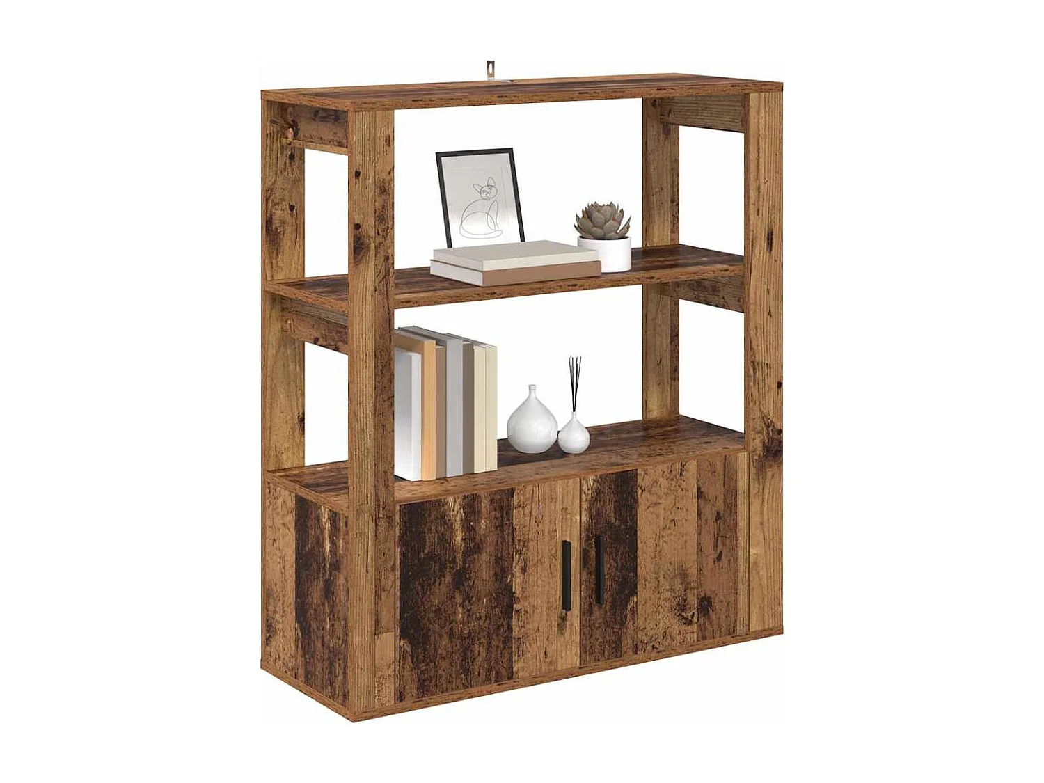 Buffet Bois ancien 30 x 80 x 90 cm Bois d'ingénierie