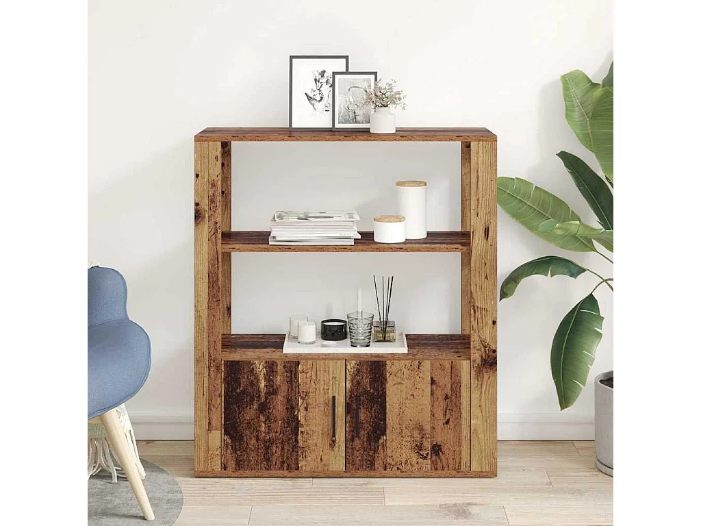 Buffet Bois ancien 30 x 80 x 90 cm Bois d'ingénierie