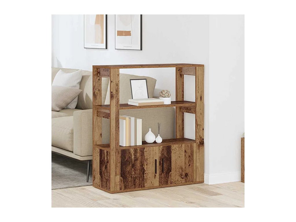Dressoir Oud hout 30 x 80 x 90 cm Bewerkt hout