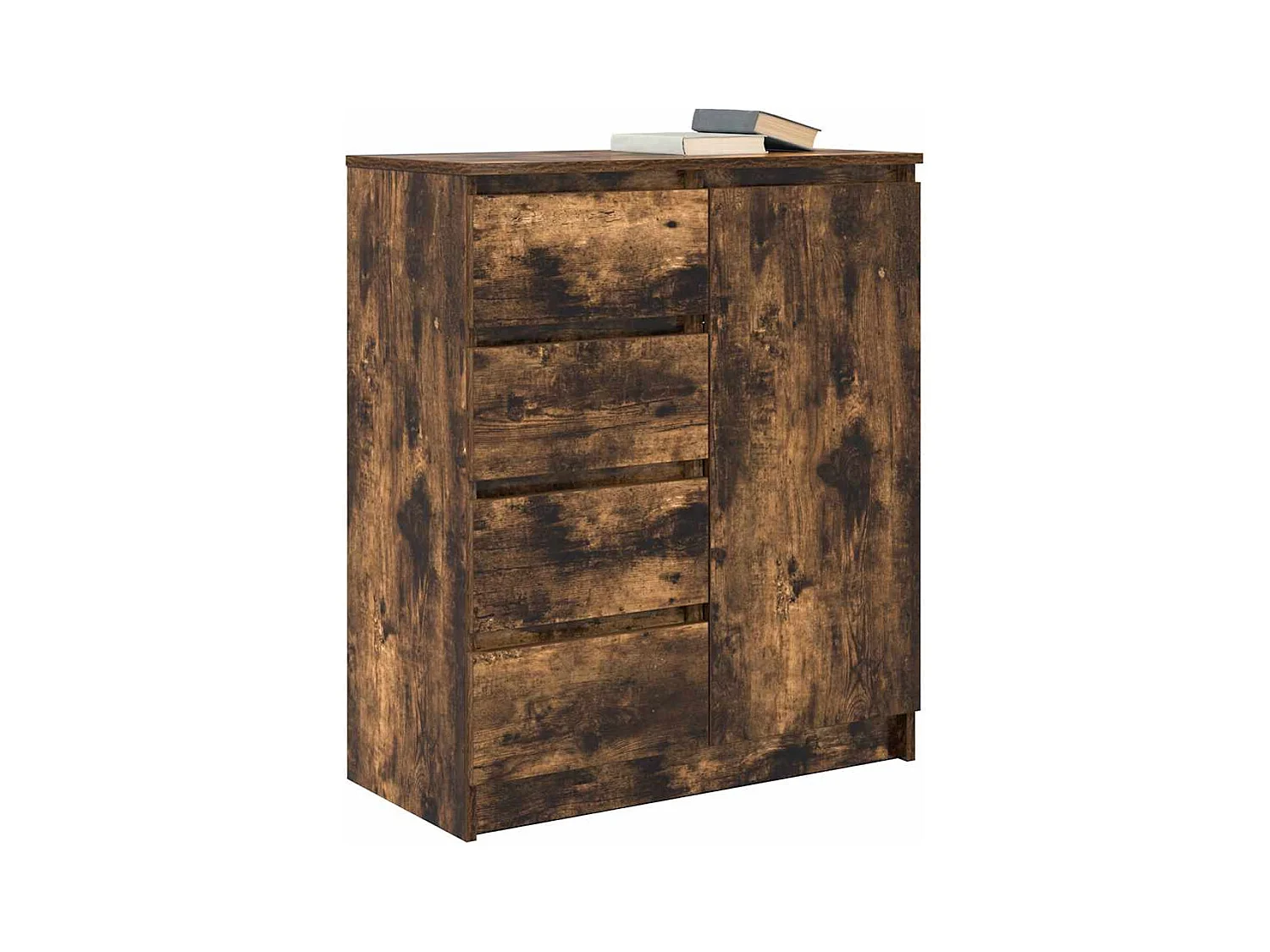 Buffet avec tiroirs chêne fumé 71x35x84 cm bois d'ingénierie