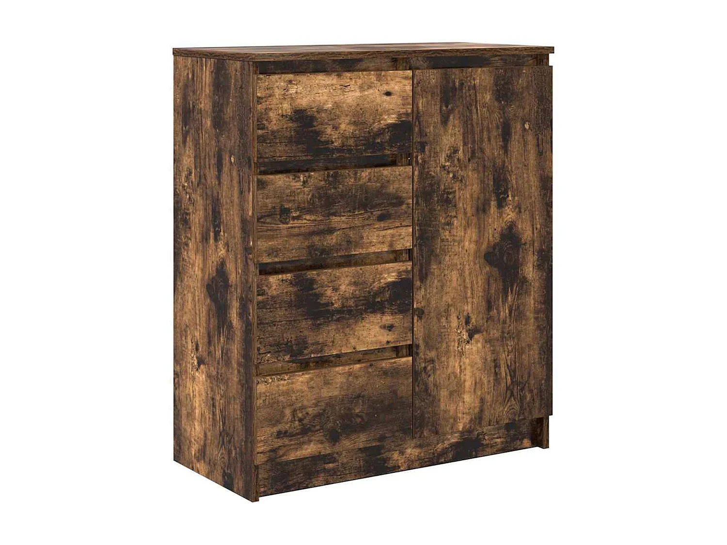 Buffet avec tiroirs chêne fumé 71x35x84 cm bois d'ingénierie