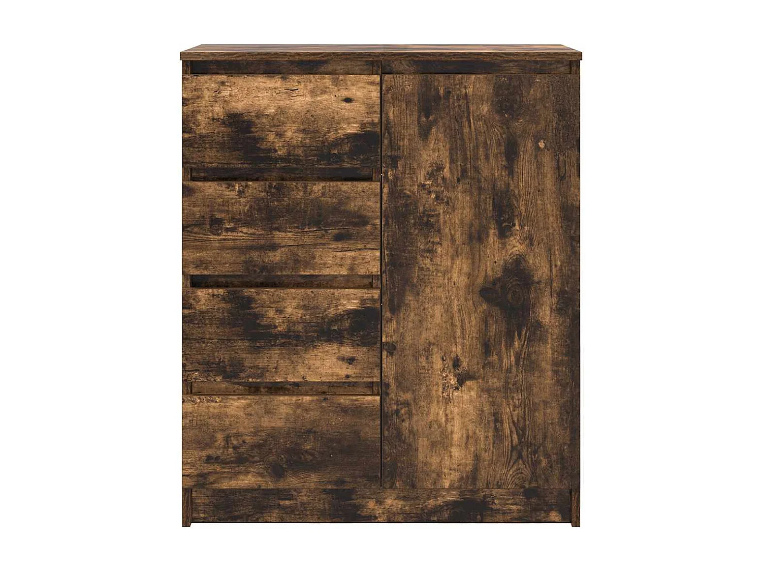 Buffet avec tiroirs chêne fumé 71x35x84 cm bois d'ingénierie