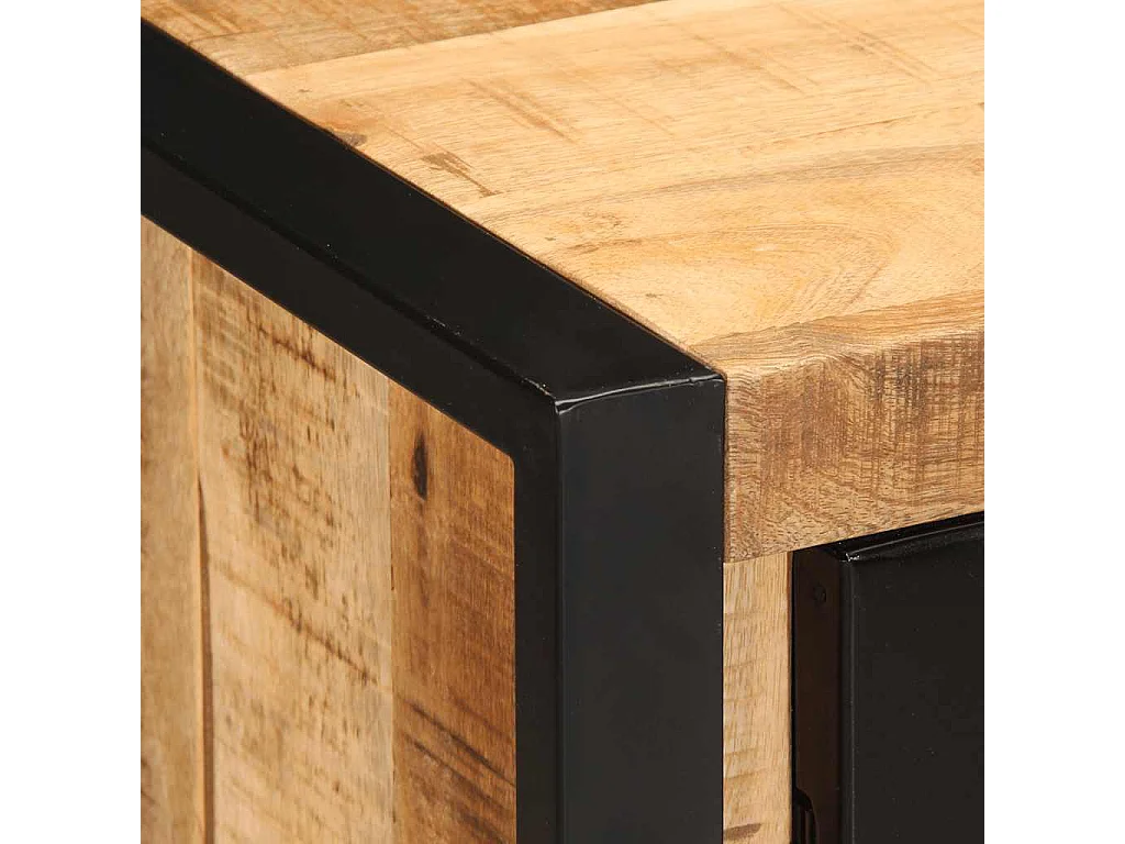 Buffet 55x35x70 cm bois de manguier brut massif