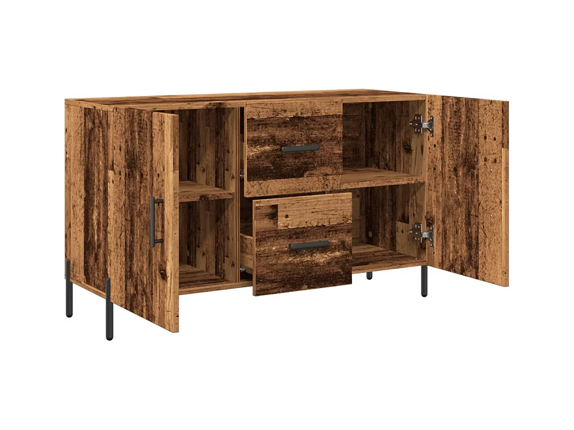 Buffet vieux bois 100x36x60 cm bois d'ingénierie