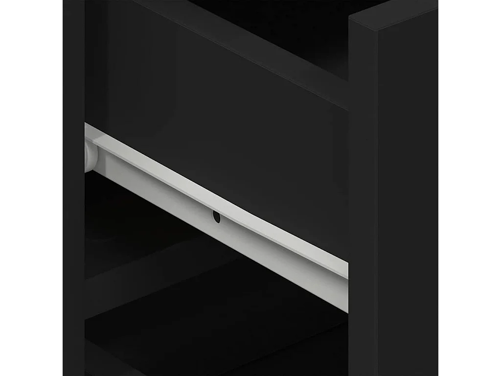 Buffet avec tiroir Noir 120 x 36 x 69 cm Bois d'ingénierie