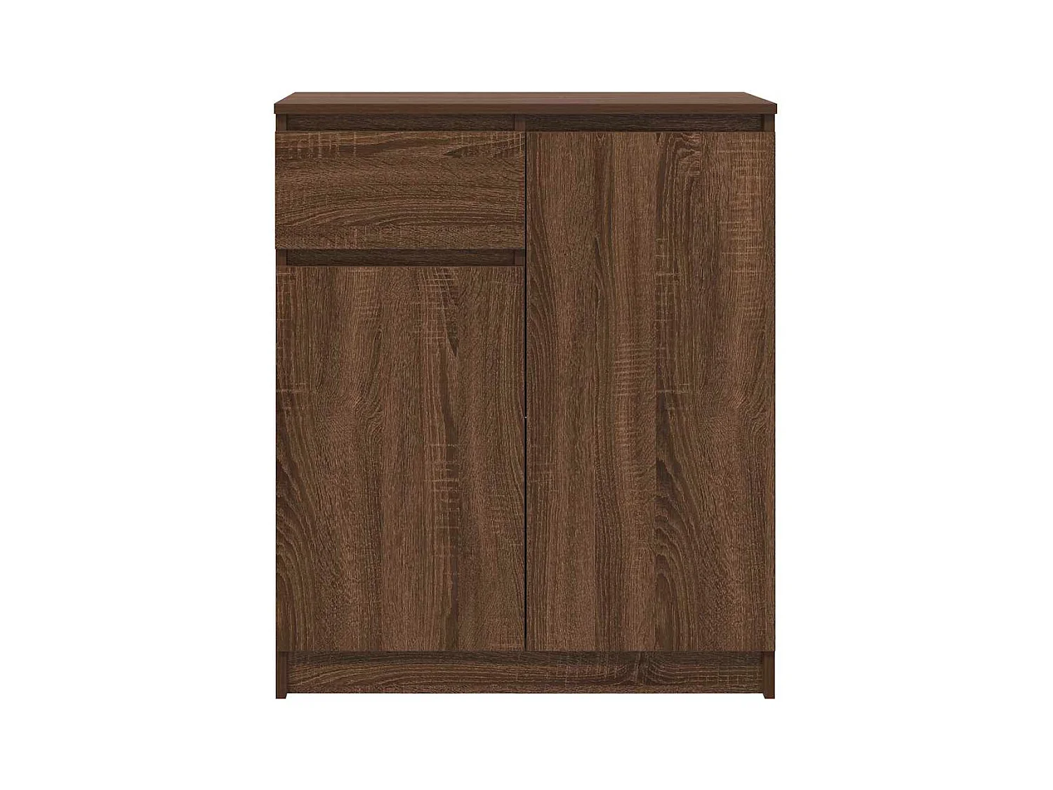 Buffet avec tiroir chêne brun 71x35x84 cm bois d'ingénierie