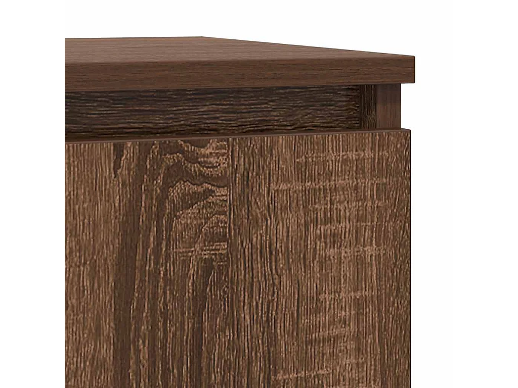 Buffet avec tiroir chêne brun 71x35x84 cm bois d'ingénierie