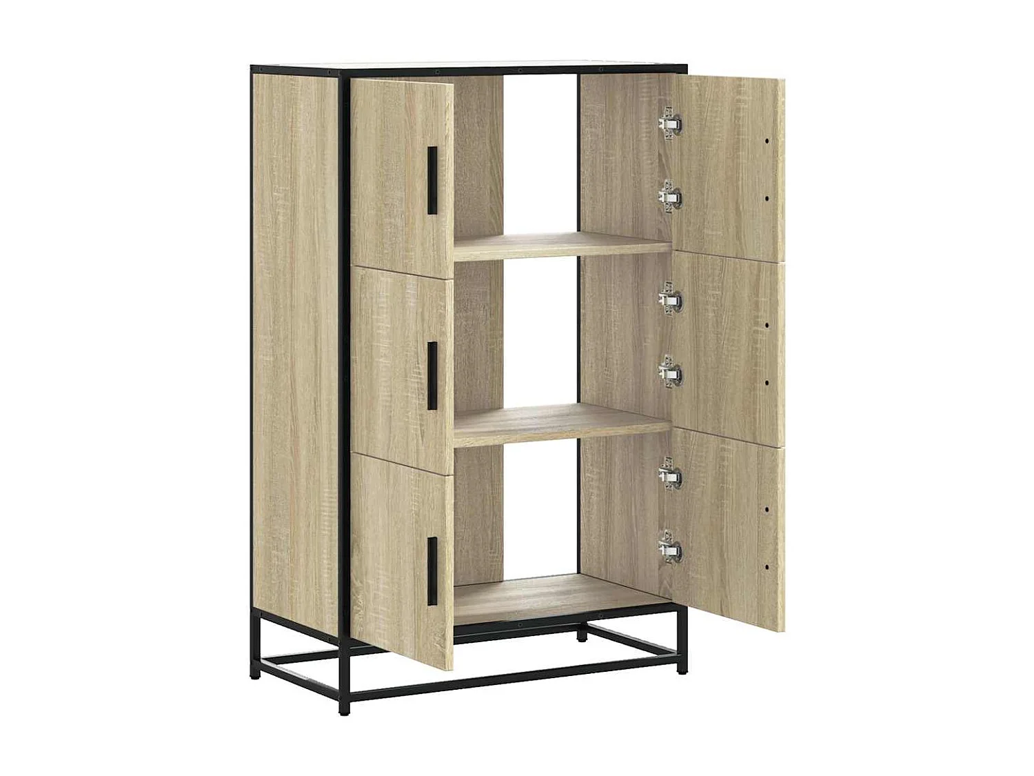 Buffet haut chêne sonoma 68x35x106,5 cm bois ingénierie métal
