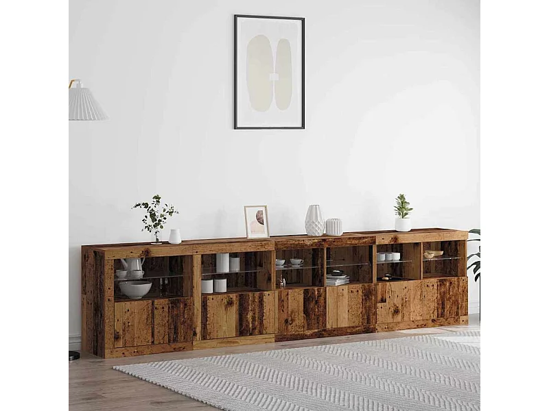 Buffet Bois ancien 283 x 37 x 67 cm Bois d'ingénierie