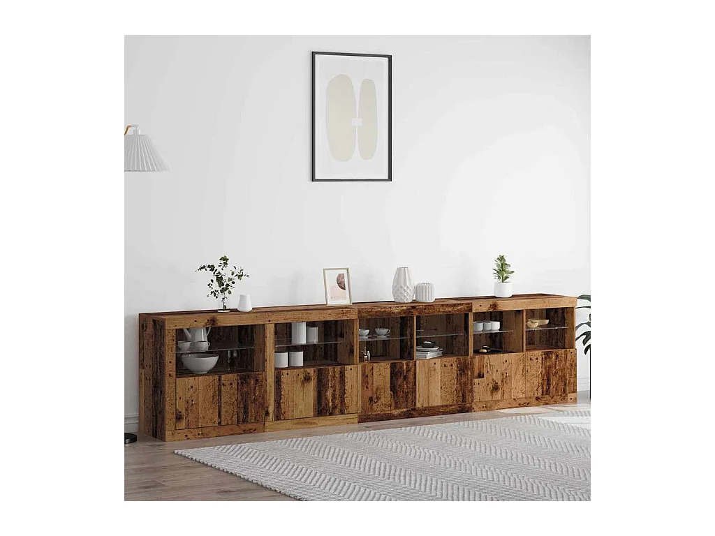 Buffet Bois ancien 283 x 37 x 67 cm Bois d'ingénierie
