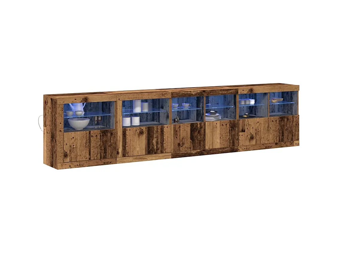 Buffet Bois ancien 283 x 37 x 67 cm Bois d'ingénierie