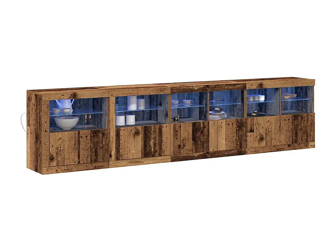 Buffet Bois ancien 283 x 37 x 67 cm Bois d'ingénierie