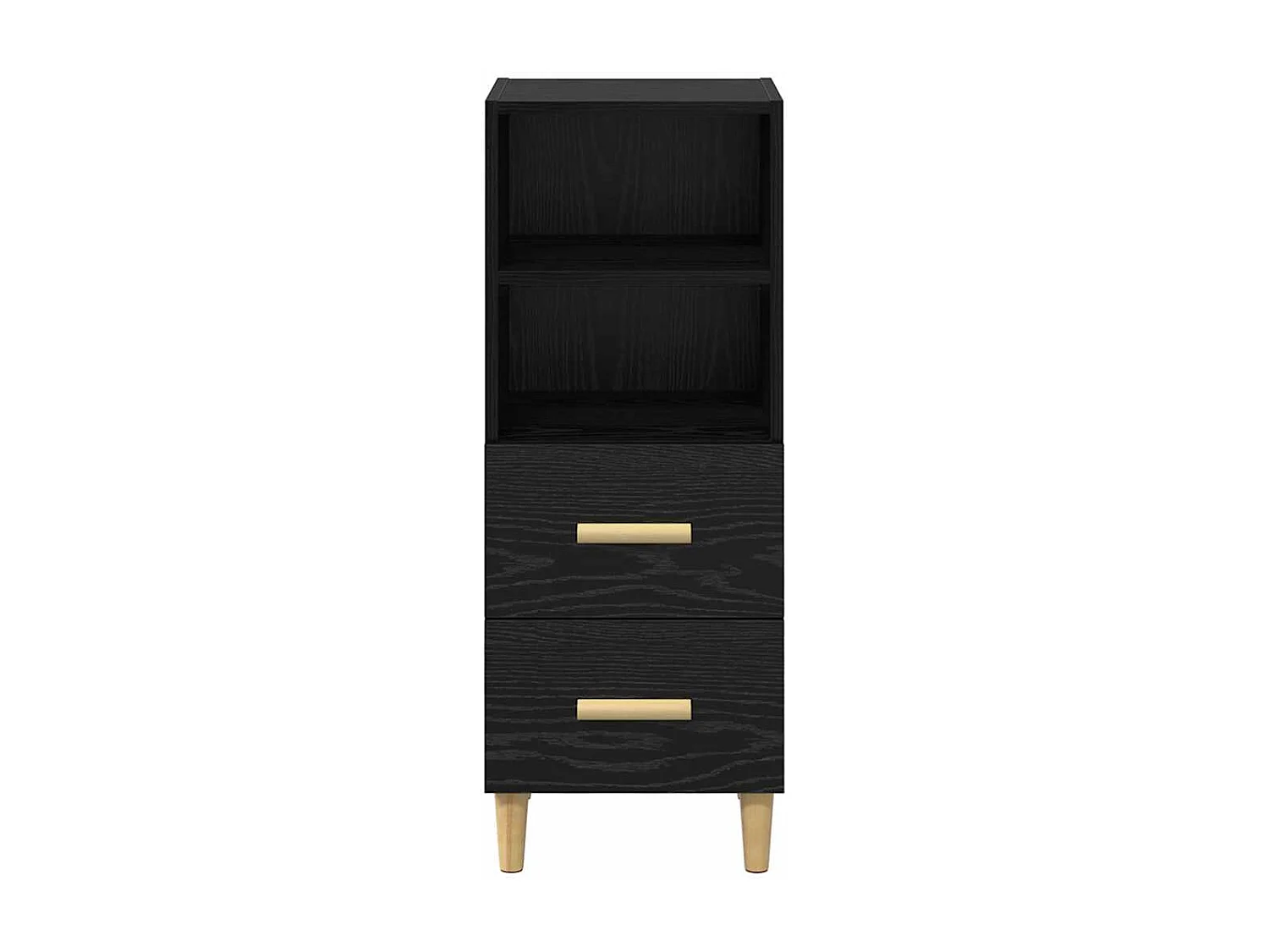 Buffet Chêne noir 34 x 34,5 x 90 cm Bois d'ingénierie