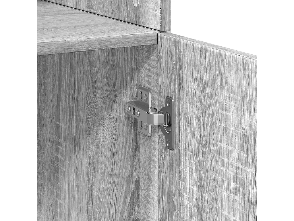 Buffet haut sonoma gris 80x42,5x185 cm bois d'ingénierie