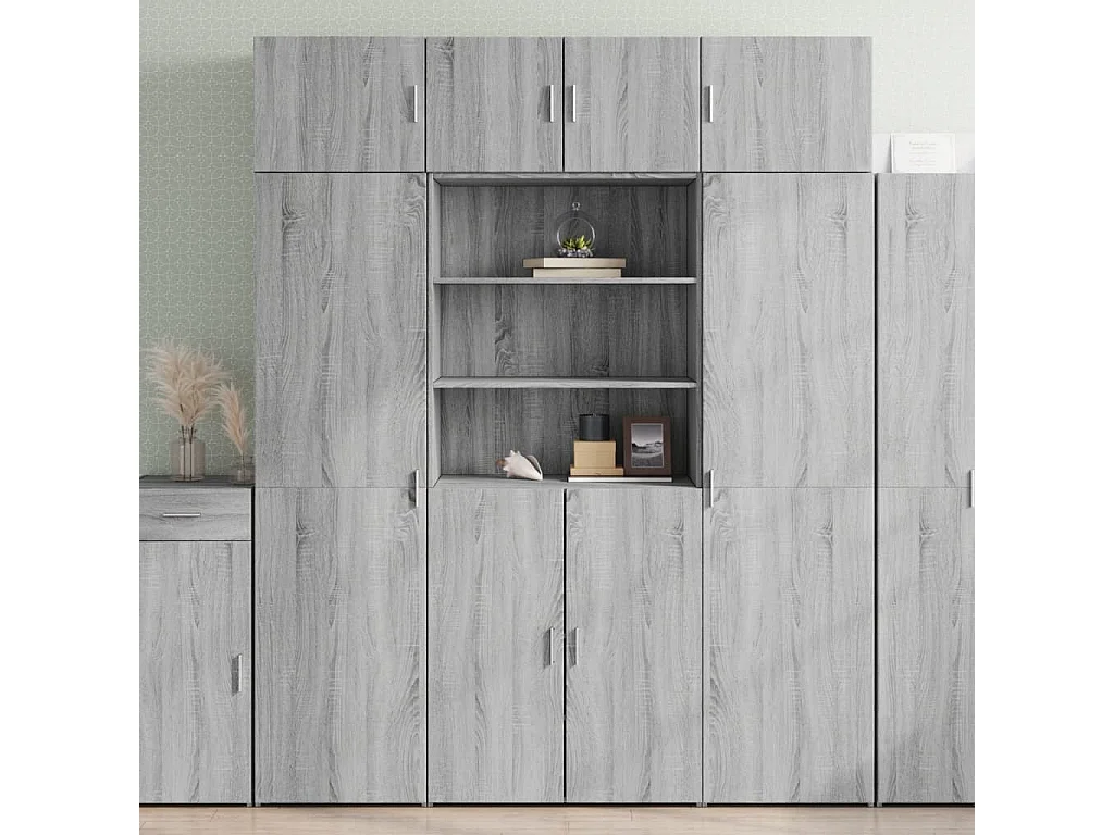 Buffet haut sonoma gris 80x42,5x185 cm bois d'ingénierie