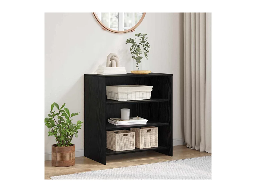 Buffet Noir 70 x 41 x 75 cm Bois d'ingénierie