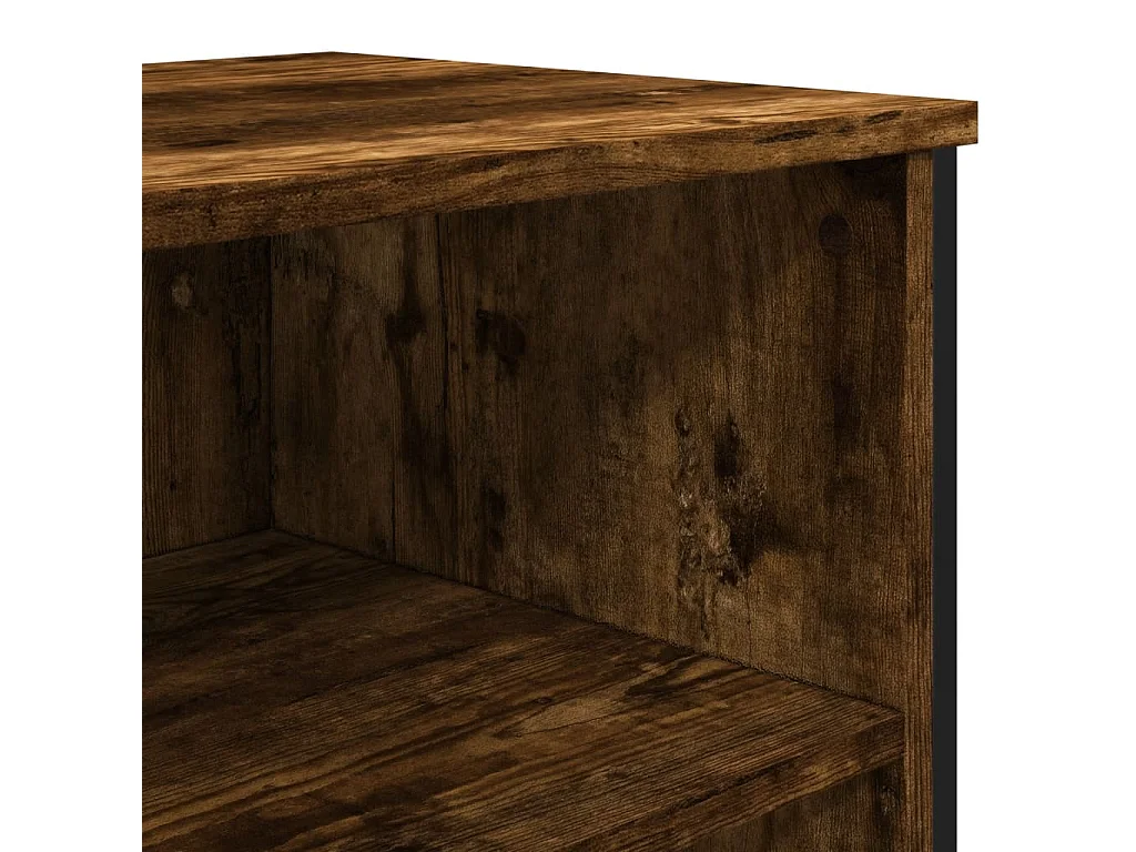 Buffet chêne fumé 101x35,5x74,5 cm bois d'ingénierie