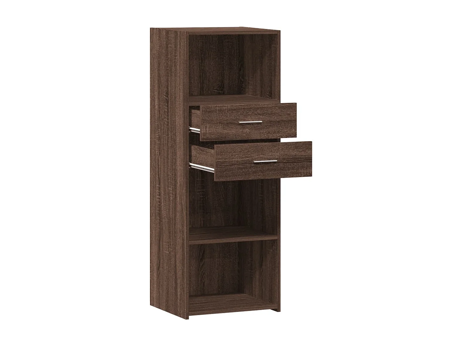 Buffet haut chêne marron 45x42,5x124 cm bois d'ingénierie