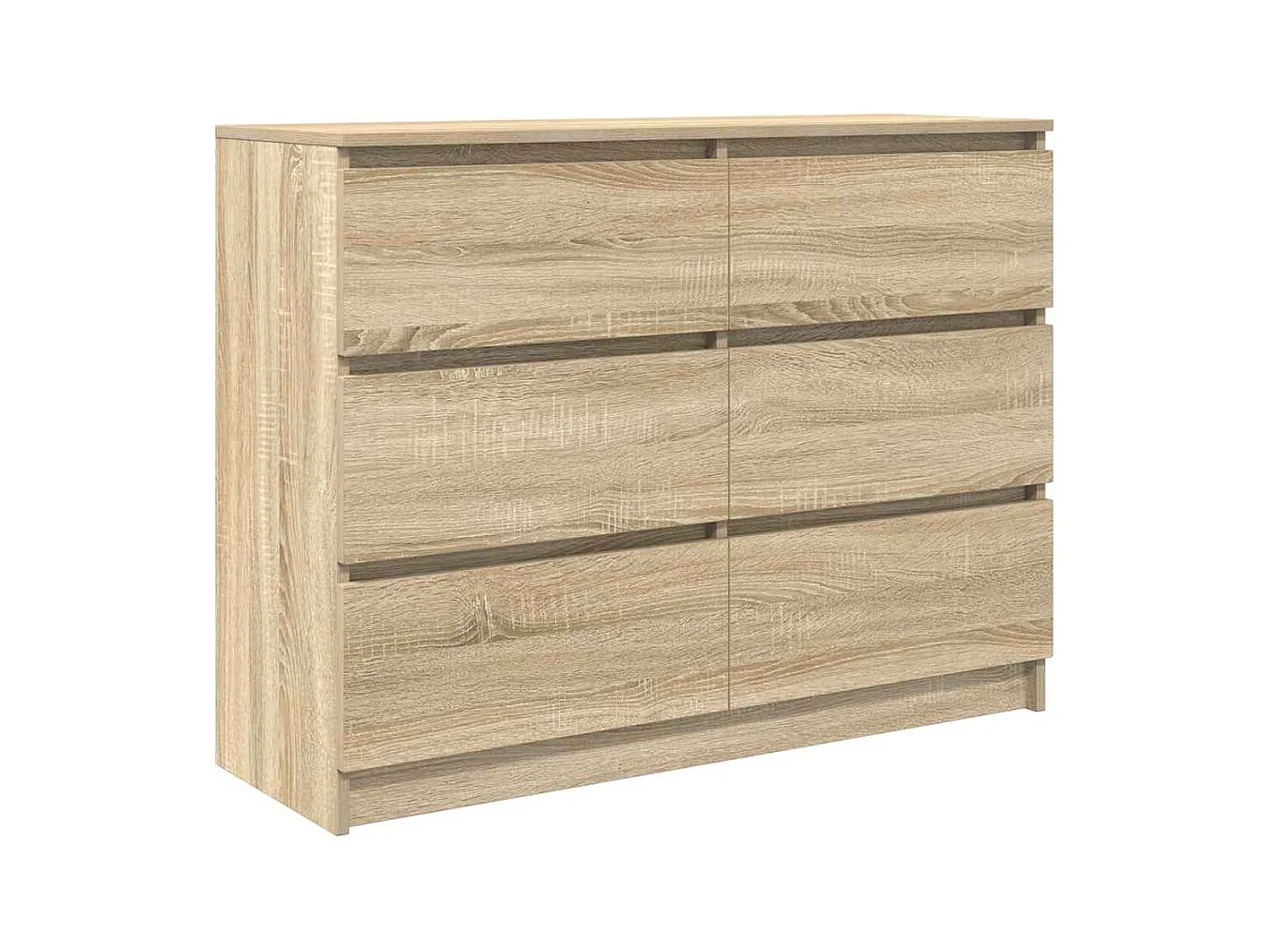 Buffet chêne sonoma 100x35x76 cm bois d'ingénierie