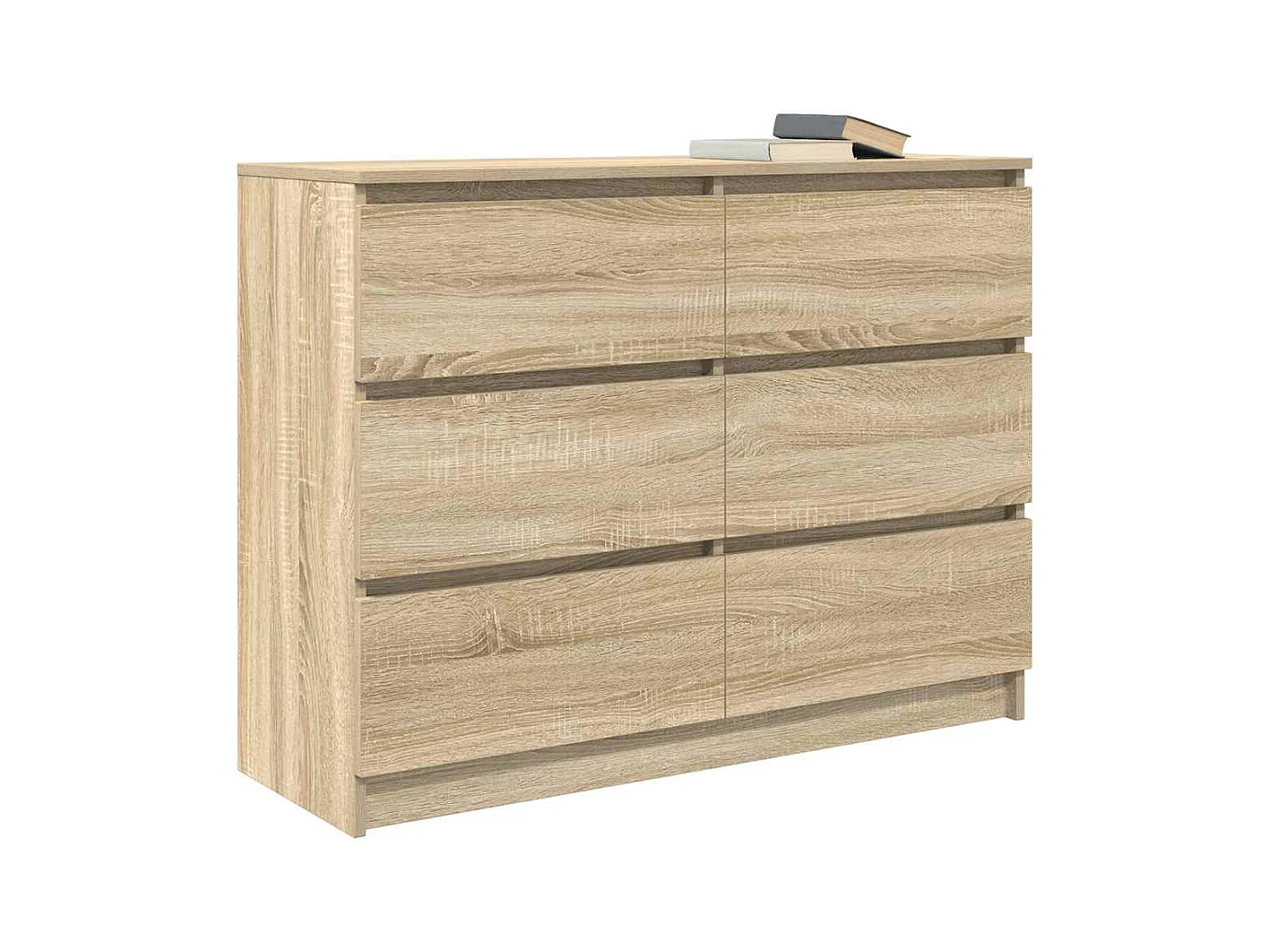 Buffet chêne sonoma 100x35x76 cm bois d'ingénierie