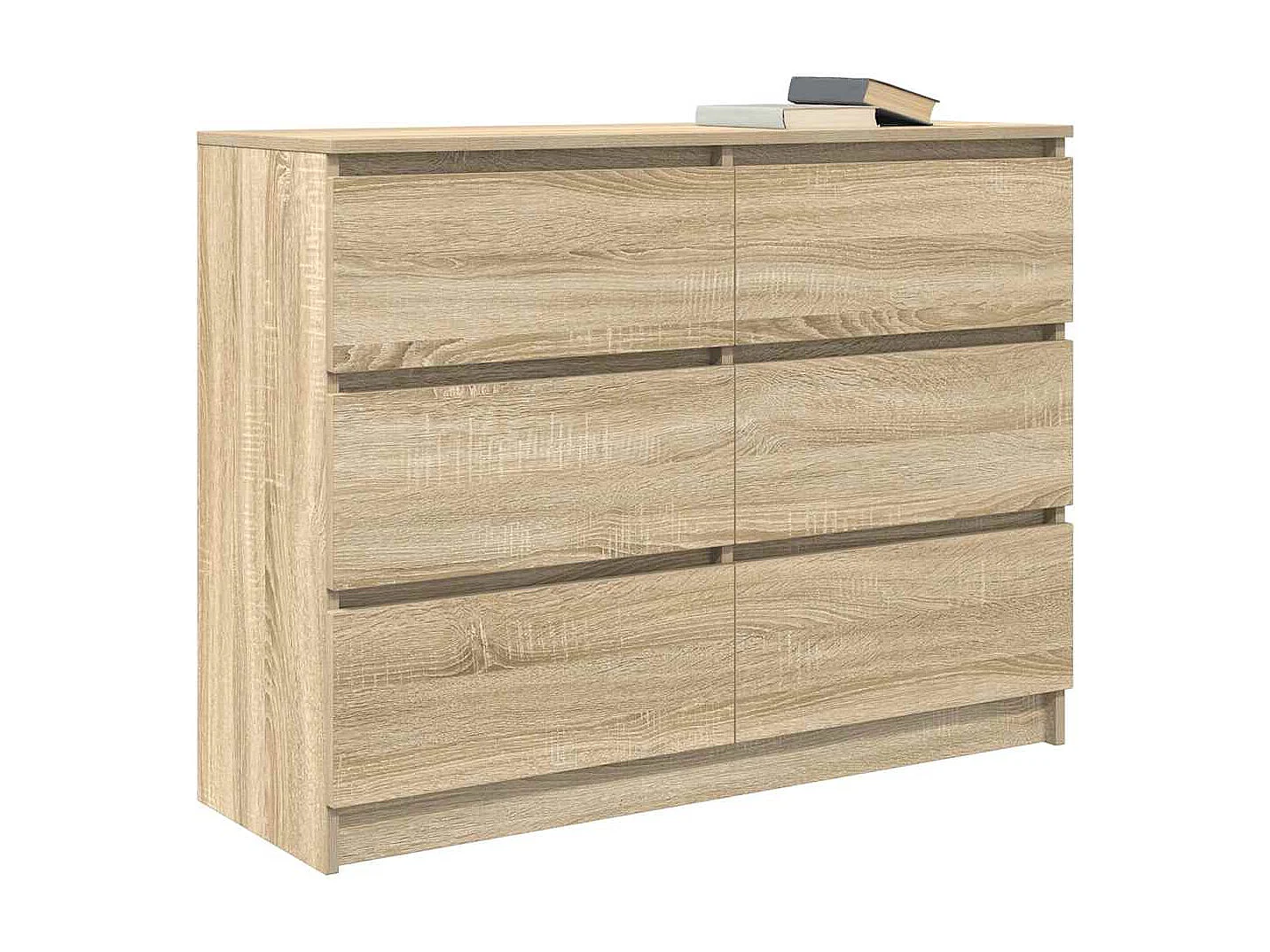 Buffet chêne sonoma 100x35x76 cm bois d'ingénierie