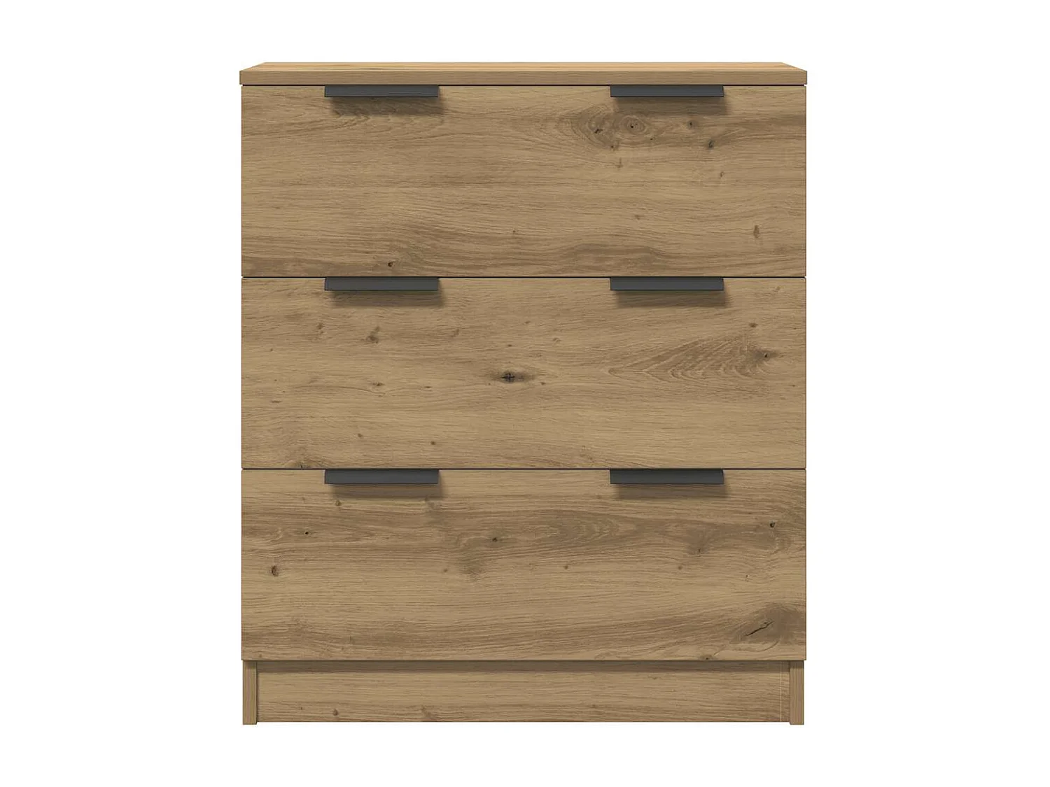 Dressoirs 3 st 60x30x70 cm bewerkt hout artisanaal eikenkleurig