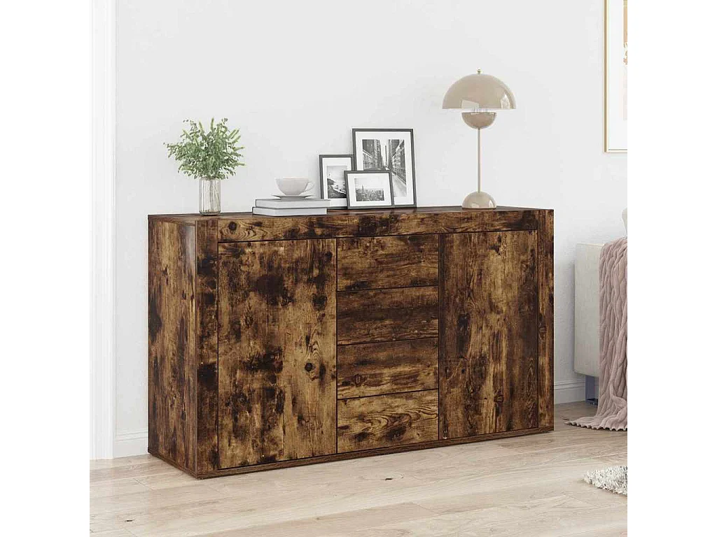Buffet Chêne fumé 120 x 36 x 69 cm Bois d'ingénierie