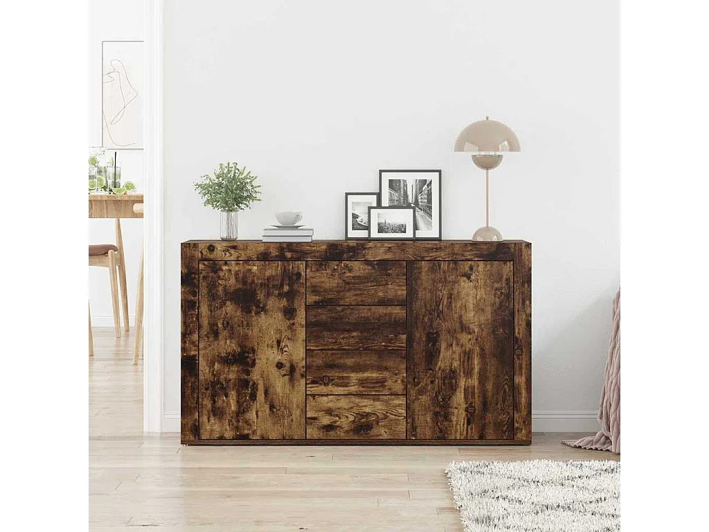 Buffet Chêne fumé 120 x 36 x 69 cm Bois d'ingénierie