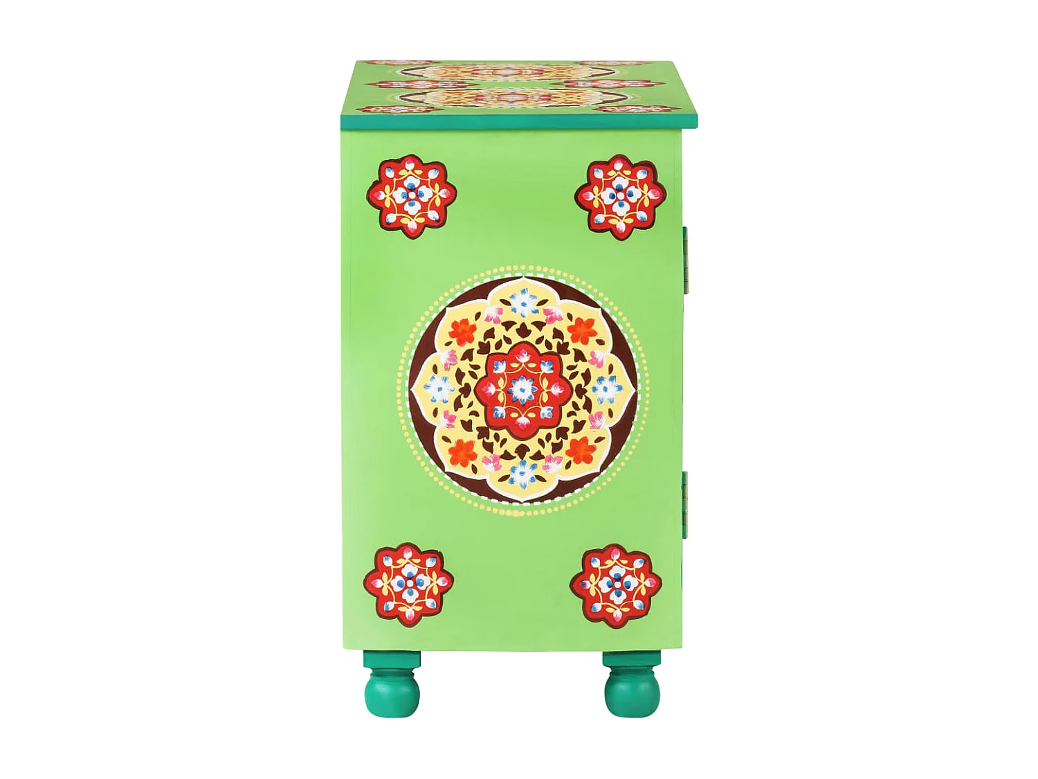 Buffet peint à la main Multicolore 70x35x60 cm Bois de manguier