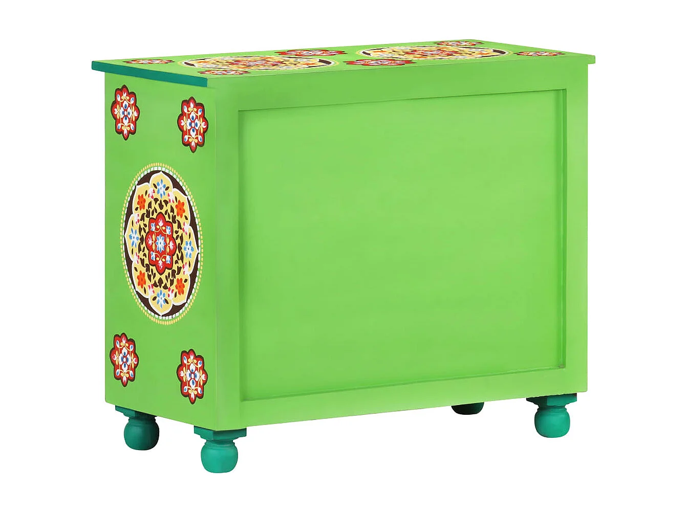 Buffet peint à la main Multicolore 70x35x60 cm Bois de manguier