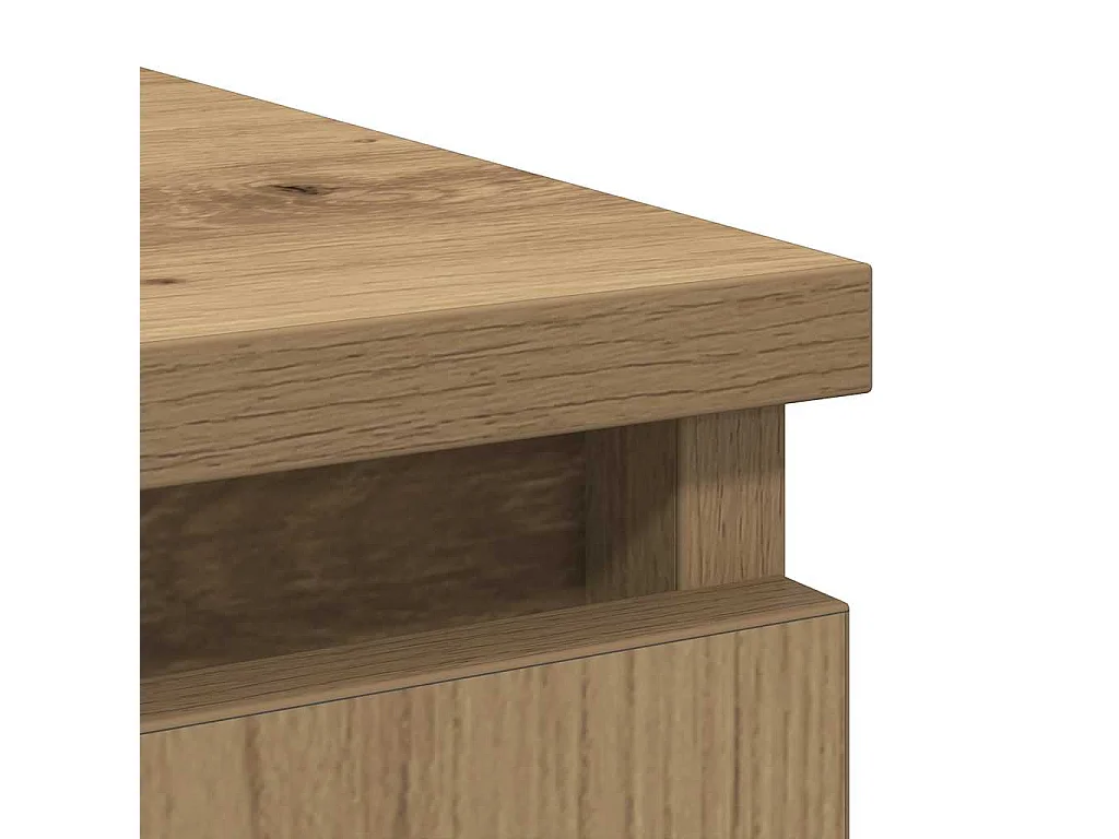 Buffet avec tiroir chêne artisanal 71x35x65 cm bois ingénierie