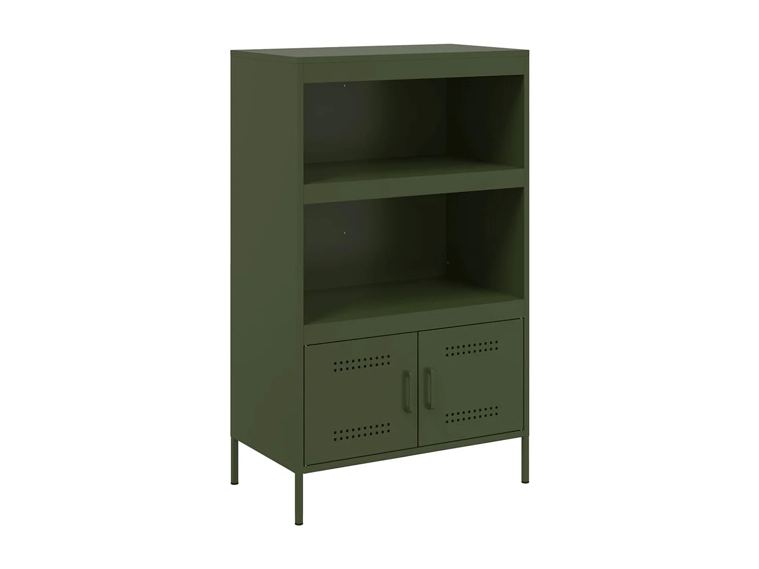 Buffet haut vert olive 68x39x113 cm acier