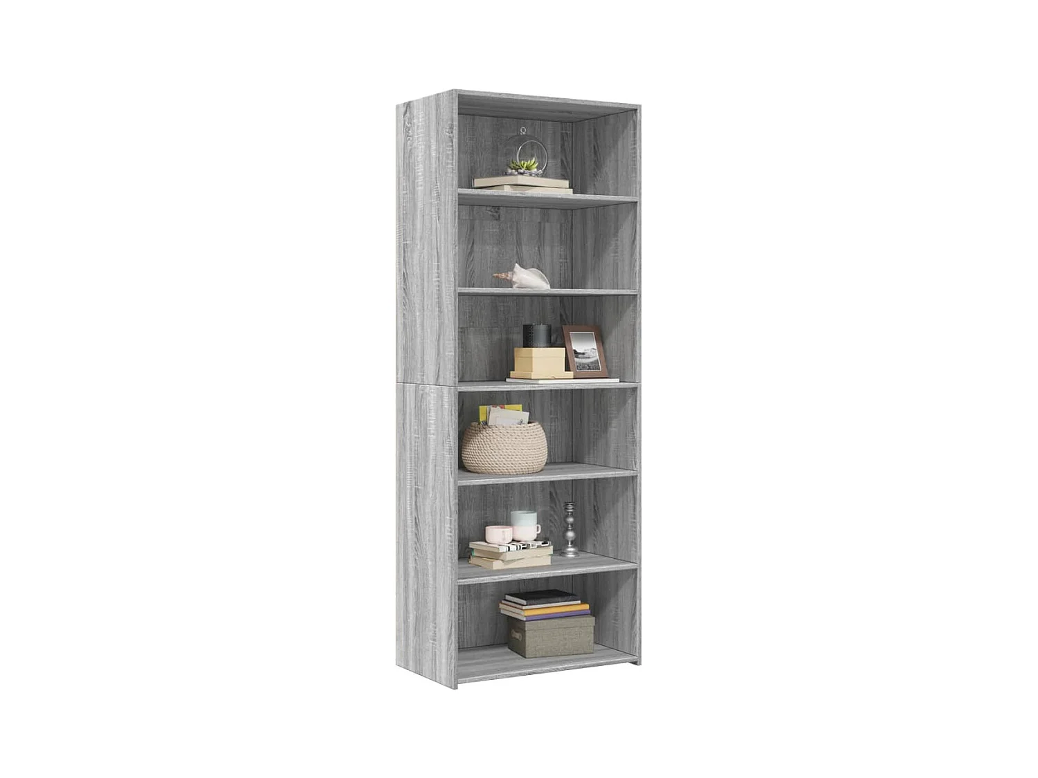 Buffet haut sonoma gris 70x41x185 cm bois d'ingénierie
