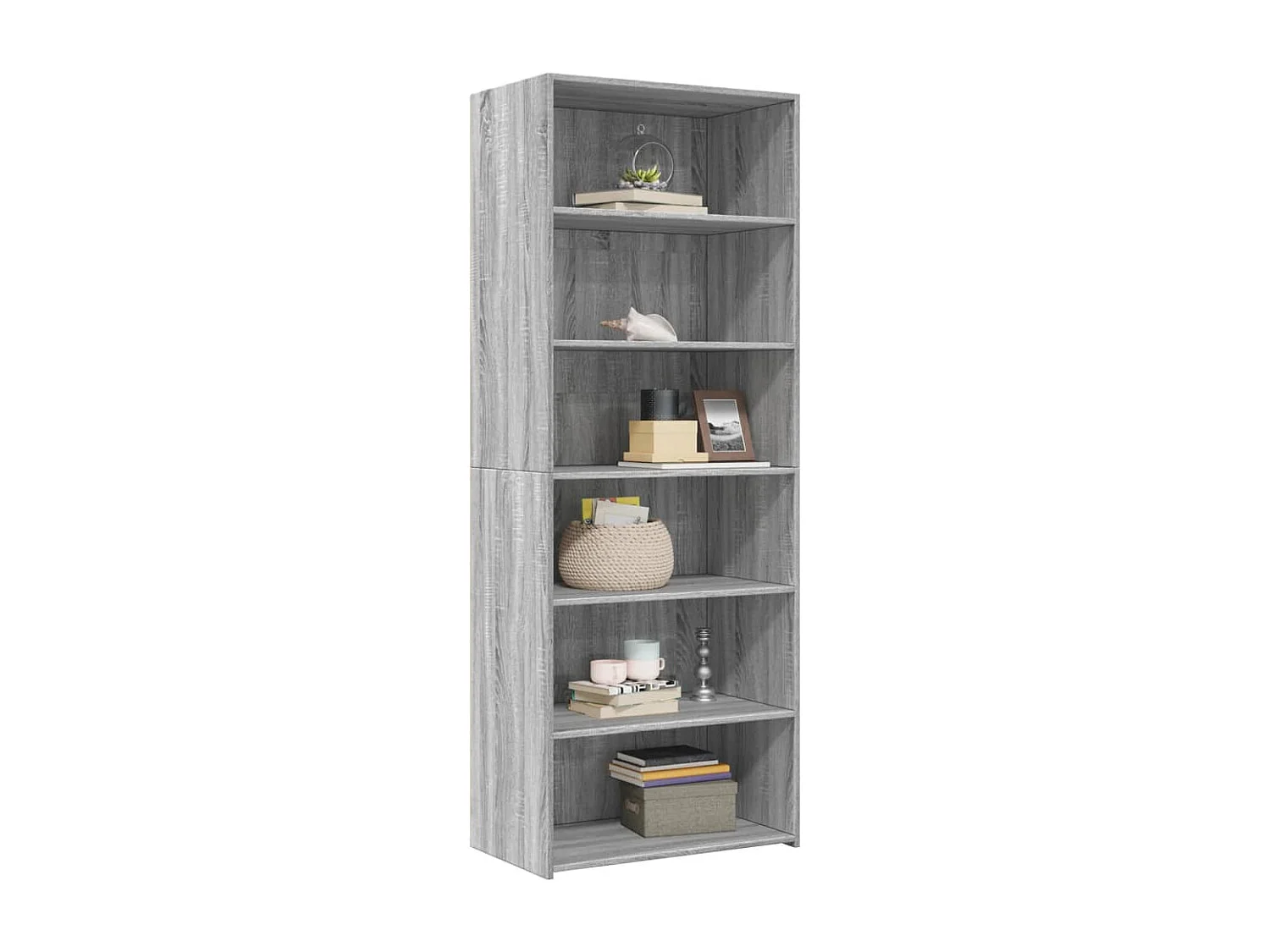 Buffet haut sonoma gris 70x41x185 cm bois d'ingénierie