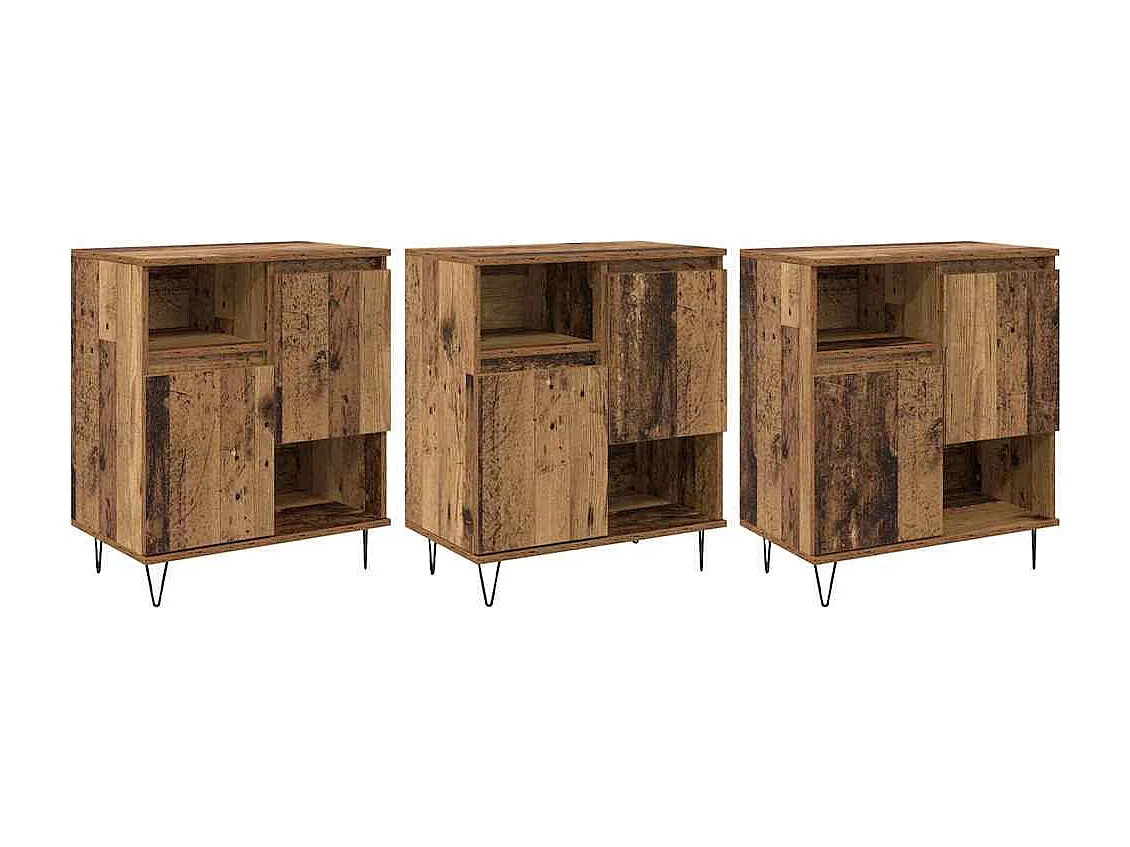 Tableros Lateral 3 piezas Madera vieja 180 x 35 x 70 cm