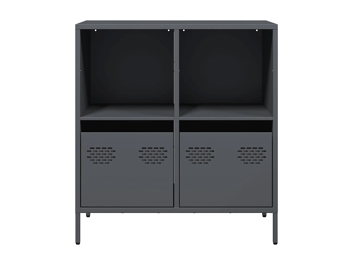Buffet anthracite 68x39x73,5 cm acier laminé à froid