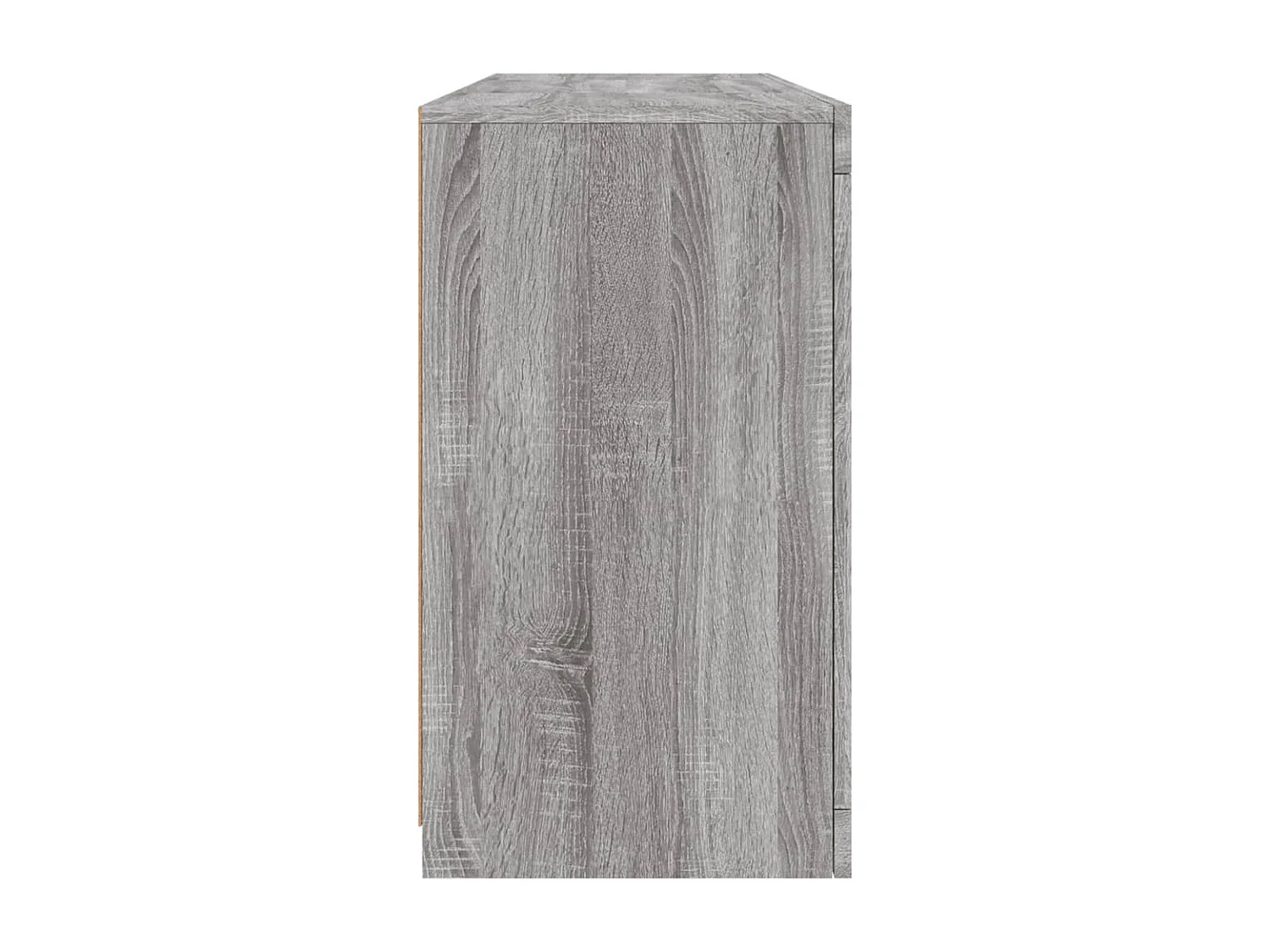 Buffet avec lumières LED sonoma gris 142,5x37x67 cm