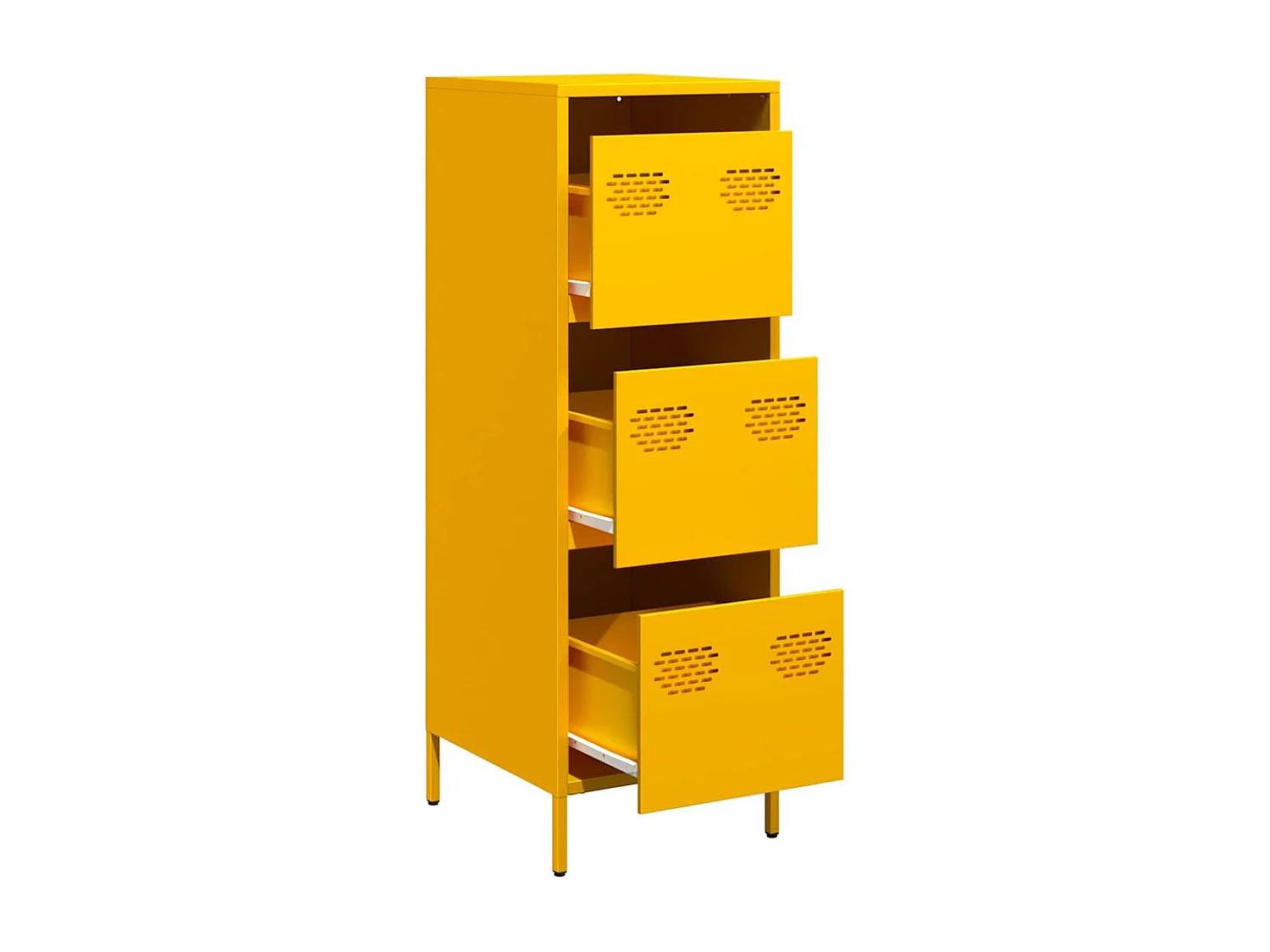 Buffet haut jaune moutarde 39x35x103,5 cm acier